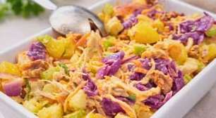 Salpicão de Natal com iogurte e mandioquinha: leve e saboroso