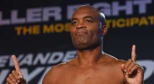 VIDEO: Anderson Silva e Anthony Joshua têm encontro amigável antes de luta de boxe