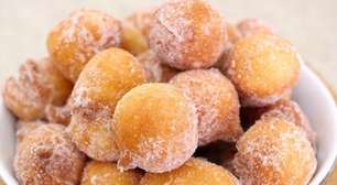 Receita de bolinho de chuva de laranja super, receita fácil e aromática em 3 etapas