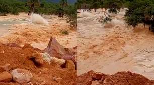 Vídeo mostra rompimento parcial de barragem no interior do Tocantins