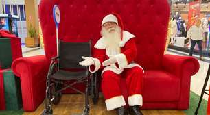 Papai Noel em trono adaptado e 'Natal Azul' reforçam inclusão no Suzano Shopping