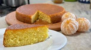 Bolo de mexerica fofinho, ótimo para o café da tarde