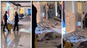 Parte de teto do Shopping Iguatemi desaba em SP