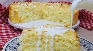 Bolo de mandioca com coco cremoso: a receita cremosa e deliciosa que não pode faltar no seu café da tarde