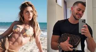 FLAGRA! Não assumidos, Jade Picon e André Lamoglia trocam beijos em praia do Rio