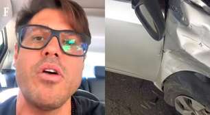 Veja estrago em carro, deixado por Dado Dolabella após dirigir aparentemente embriagado