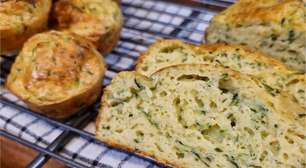 Bolo salgado de abobrinha super nutritivo e prático para servir como acompanhamento no seu almoço em família