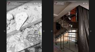 Mãe de uma das filhas de Neymar leva susto e mostra estrago em sua casa