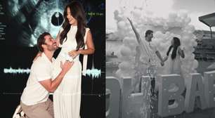 Menino ou Menina? Laís Caldas e Gustavo Marsengo realizam chá revelação íntimo