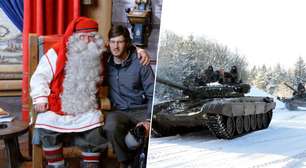 Na vila oficial do Papai Noel na Finlândia, só havia renas e neve; agora, há tanques de guerra