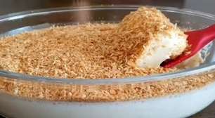 Sobremesa de coco queimado surpreendente de tão fácil e saborosa para o seu Ano Novo