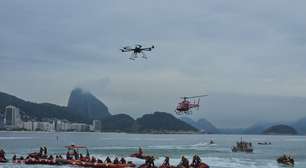 Bombeiros usam drones com alto-falante para alertar sobre mergulho noturno no RJ