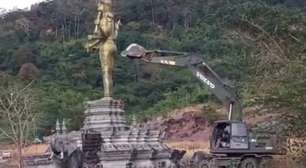 Em conflito com o Camboja, Tailândia destrói estátua hindu e causa indignação na Índia