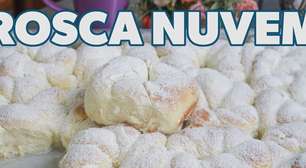 Rosca nuvem de leite ninho fofinha e úmida que derrete na boca para o seu café da manhã