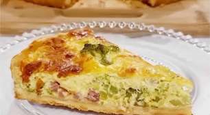 Quiche de brócolis deliciosa e fácil de preparar para servir como entrada na ceia de Ano Novo