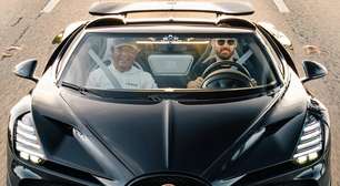 Ele recebeu seu Bugatti Mistral de cinco milhões e seu barco pesqueiro de 15 metros no mesmo dia. E colocou os dois para competir