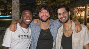 Zé Felipe reage após Nattan fazer montagem com ele e Vini Jr. juntos