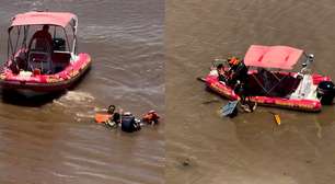 Tempestade vira embarcação e família passa mais de 18 horas à deriva no Rio Paraná