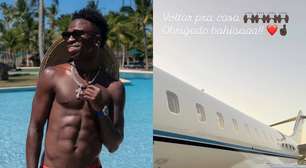 Vini Jr. volta à Espanha em jato de luxo fretado após férias na Bahia ao lado de Virginia; saiba o valor