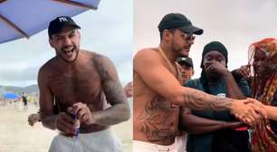 Após internação na UTI, Hungria surge na praia e chama atenção