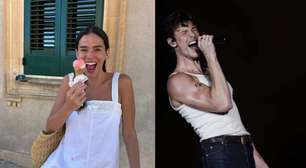 Shawn Mendes e Bruna Marquezine são flagrados trocando selinho em praia de São Miguel dos Milagres