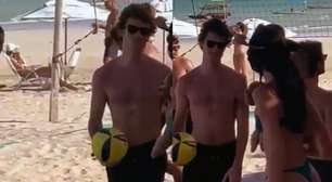 Shawn Mendes manda beijinho para Bruna Marquezine após partida de vôlei em Alagoas