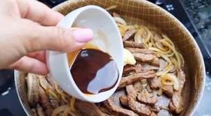 Iscas de carne com shoyu super fácil e deliciosa para o seu jantar especial de fim de ano