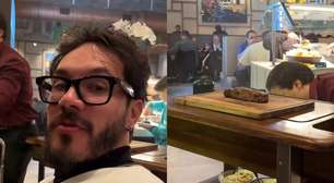 Eliezer e Viih Tube experimentam a 'carne mais cara do mundo' em férias nos Estados Unidos; saiba o valor