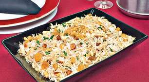 Arroz crocante com champanhe e frango