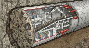 Com 2.000 toneladas e 100m de comprimento: é assim que a máquina gigante conhecida como "Tatuzão" constrói os túneis do metrô sob a cidade