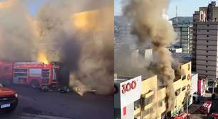 Bombeiros são atingidos por explosão em mercado no Rio Grande do Sul