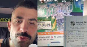 Kaysar fica eufórico após sorteio da Mega da Virada: 'Sumir do mapa'