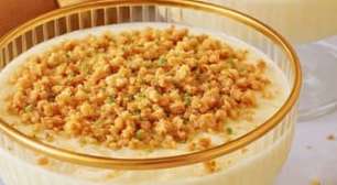 Creme gelado de limão: 3 ingredientes, com farofa crocante