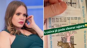 De novo! Ex-bbb Paulinha Leite acerta a quina na Mega da Virada e provoca: 'Pode chorar'