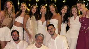 Fátima Bernardes e Túlio Gadêlha mostram bastidores de Réveillon com William Bonner e família