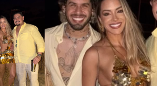 Zé Felipe é fotografado com ex de humorista famoso no Réveillon e mão na cintura chama atenção da web: 'Ele gosta é das loiras'