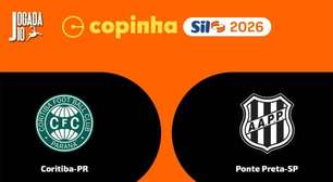 Coritiba x Ponte Preta, pela Copinha: Onde assistir