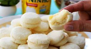 Biscoito de Leite Ninho recheados simples e deliciosos para café da tarde