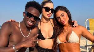 Jogador do Fluminense vira o ano de casal com Catherine Bascoy, ex-affair de Vini Jr