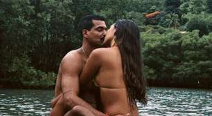 Mell Muzzillo e Marcello Melo Jr. protagonizam beijão ao curtirem passeio romântico em rio