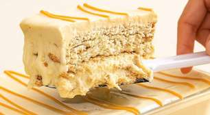 Pavê de doce de leite que não vai ao fogo: basta bater e gelar para ter uma sobremesa incrível