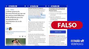 É falso que Estadão tenha publicado reportagem sobre investimentos de Hermeto Pascoal
