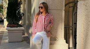 Rafa Justus esbanja estilo com look navy em Miami