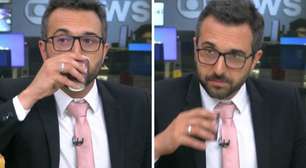 GloboNews comete falha e mostra âncora tomando café em cobertura trágica
