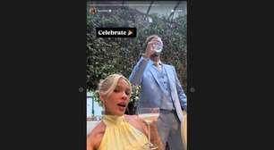 Vídeo: Karoline Lima pede VAR para conferir disputa por buquê em casamento de Léo Ortiz