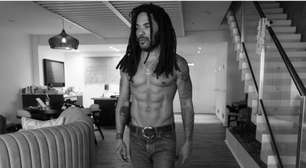 Lenny Kravitz tem quase 62 anos, mas é dono de abdômen 'six pack' tão definido quanto o de um jovem de 20 anos: seu segredo é fazer o mesmo que seu avô fazia