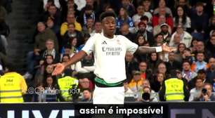 TV faz leitura labial de Vini Jr. criticando Gonzalo García em goleada do Real: 'Depois, eu que sou vaiado'