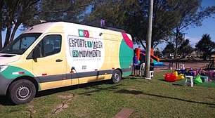 Van itinerante do Estado percorre 8 praias com atividades esportivas e recreativas gratuitas