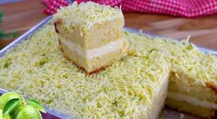 Bolo gelado de limão bem molhadinho e refrescante para o seu lanche da tarde em família