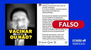 Estudo que dizia que crianças vacinadas ficam mais doentes não foi publicado devido a falhas graves